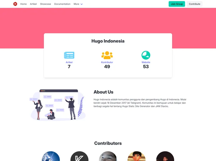 screenshot of Gohugoid Web