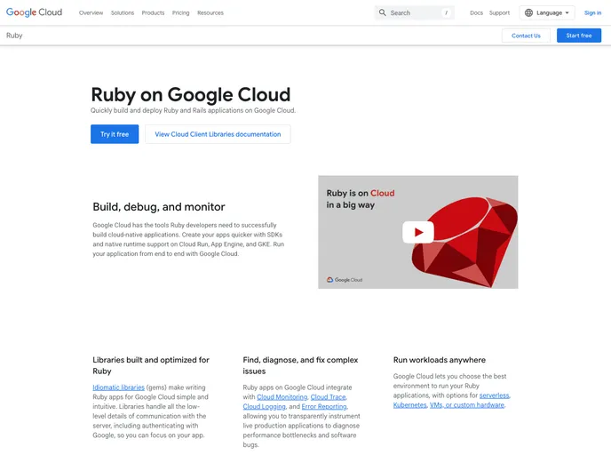 screenshot of Ruby Docs Samples