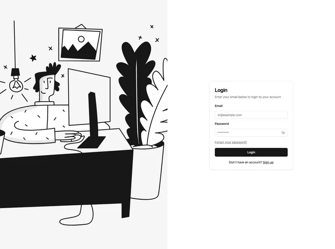 screenshot of Nextjs Admin Shadcn