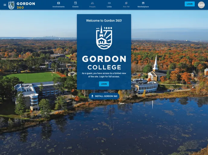 screenshot of Gordon 360 UI