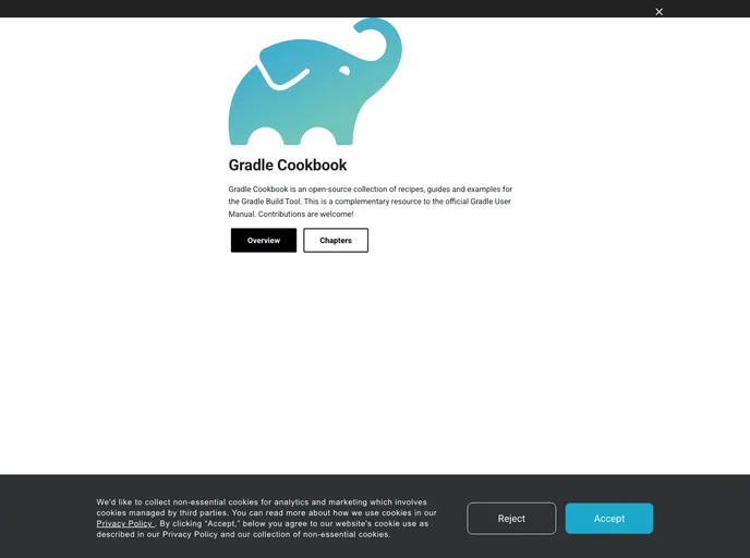 screenshot of Cookbook