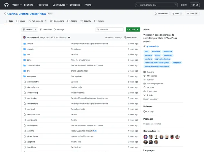 screenshot of Graffino Docker Ninja