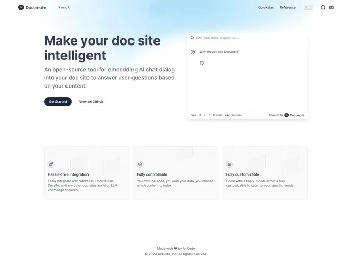 screenshot of Documate