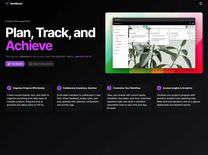 screenshot of Nextjs Kanban