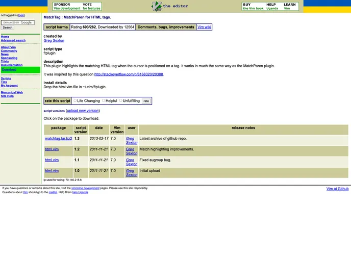screenshot of MatchTag