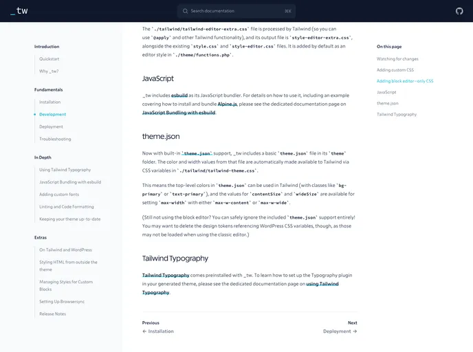 screenshot of _tw Themejson