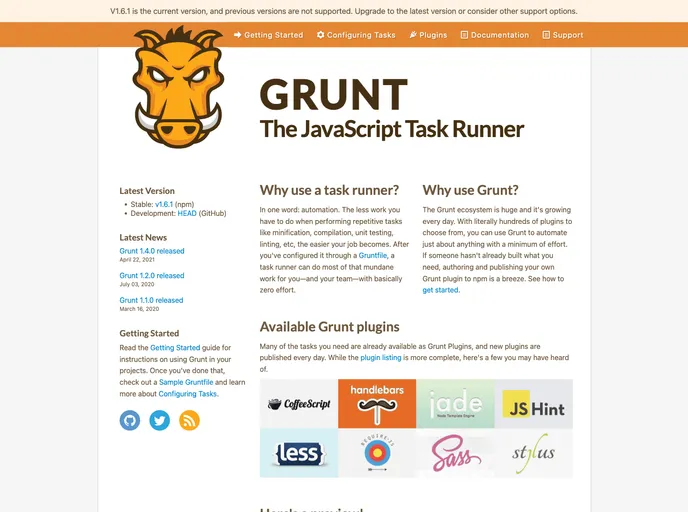 screenshot of Grunt Contrib Requirejs