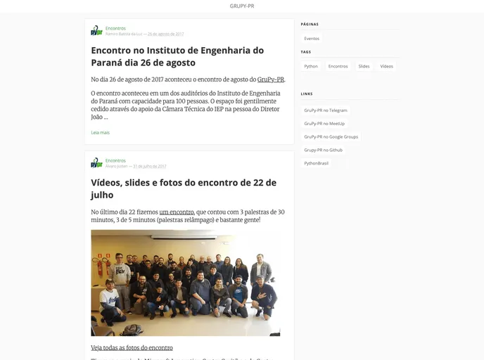 screenshot of Grupypr.github.io