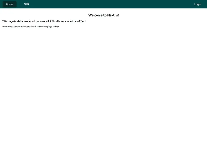 screenshot of Nextjs Starter