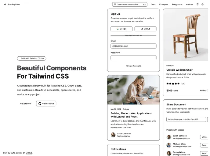Starting Point UI screenshot