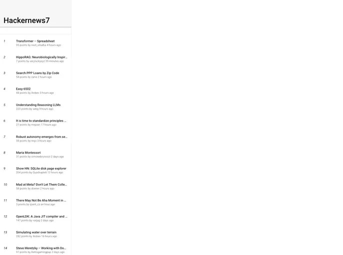 screenshot of Hackernews7 Svelte