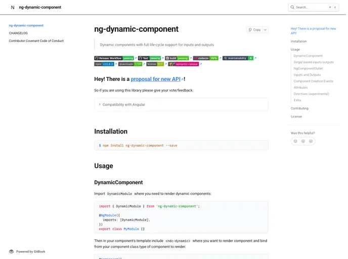 screenshot of Ng Dynamic Component