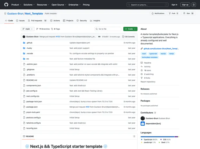 screenshot of Next_Template