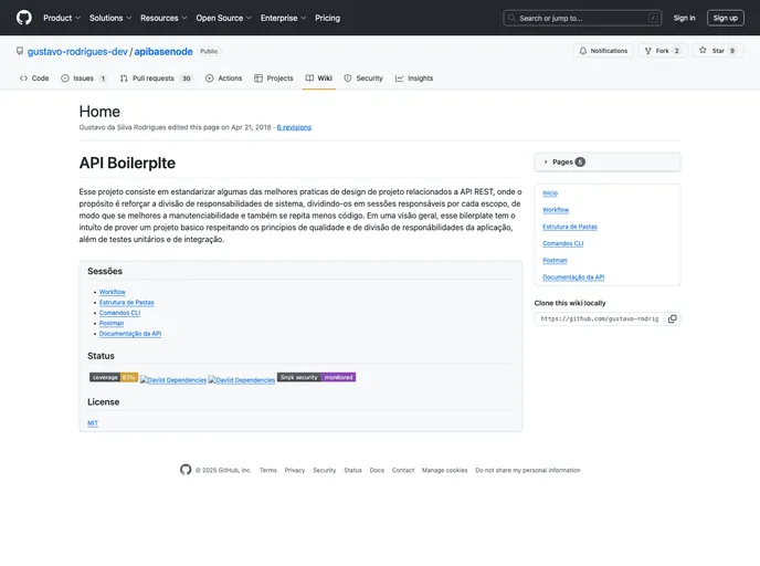 screenshot of Apibasenode