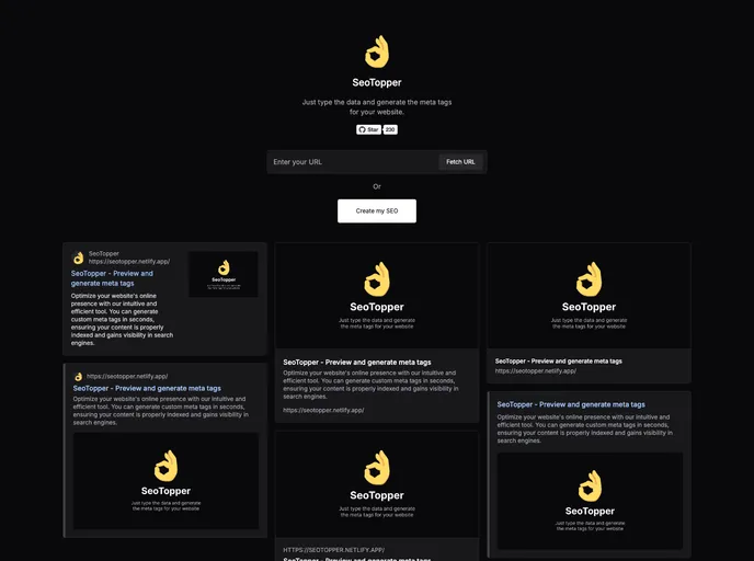 Seotopper screenshot