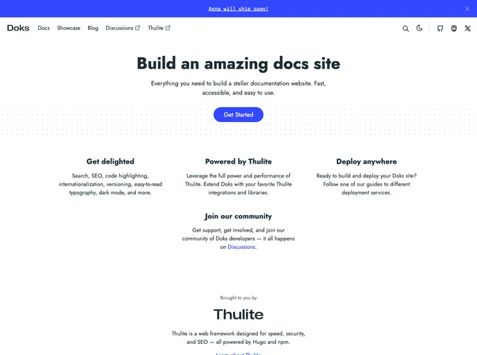 screenshot of Doks Child Theme