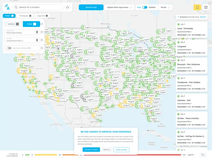 AirCasting screenshot