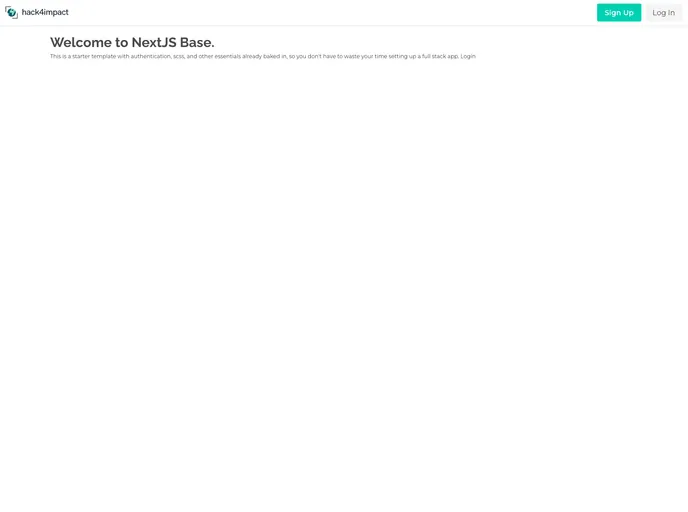 screenshot of Nextjs Base