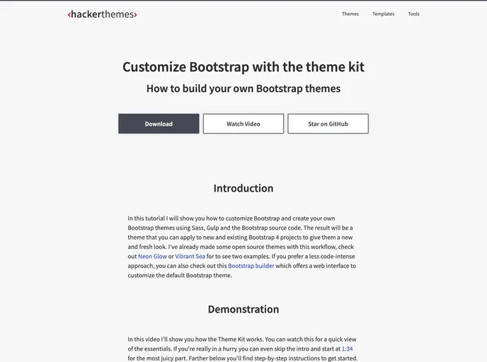 screenshot of Theme Kit