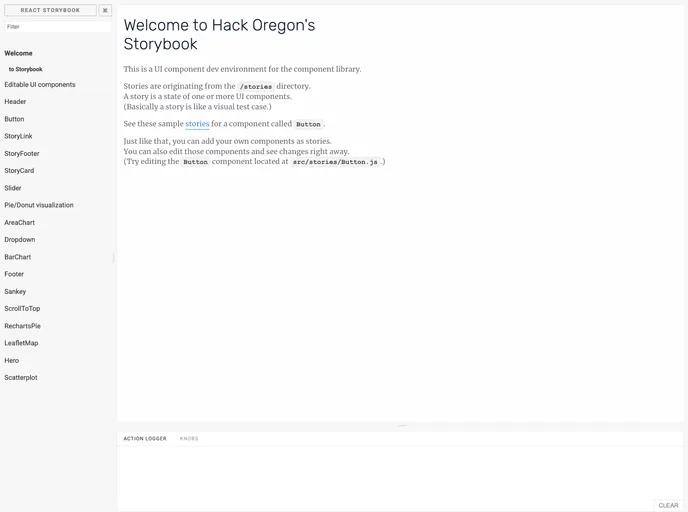screenshot of Component Library