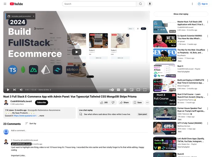 screenshot of Nuxt3 Ecomerece Starter