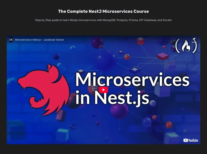 screenshot of Nestjs Microservice Beta