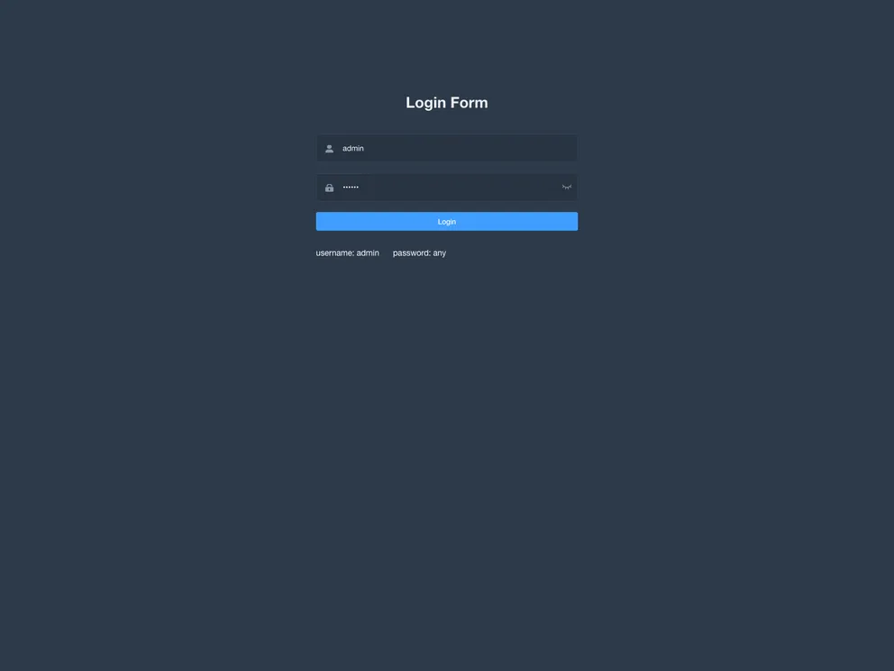 screenshot of Vue3 Admin Pro