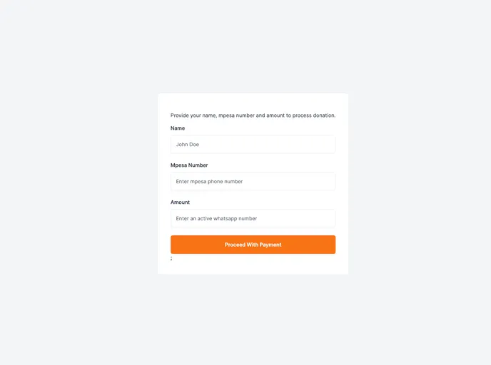 screenshot of Mpesa Nextjs Demo