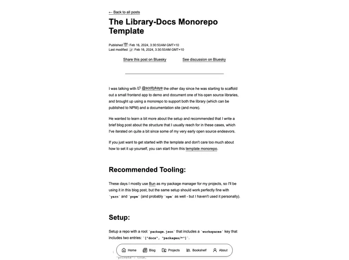 Template Monorepo screenshot