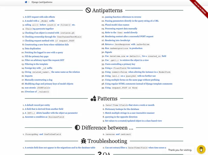 screenshot of Django Antipatterns