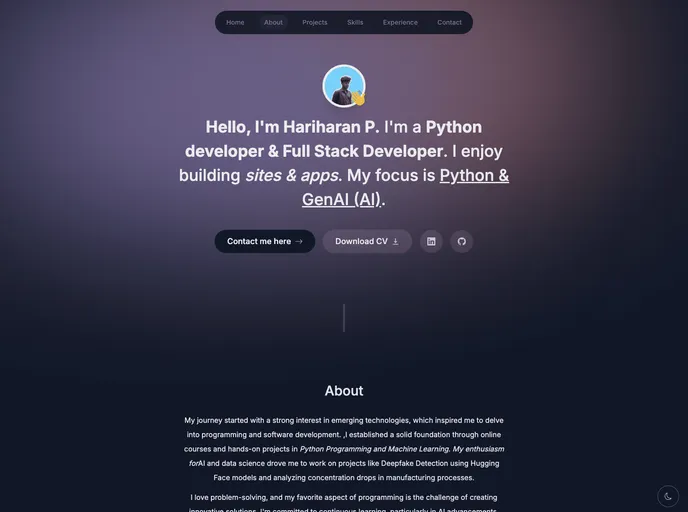 Portfolio Template 01 screenshot