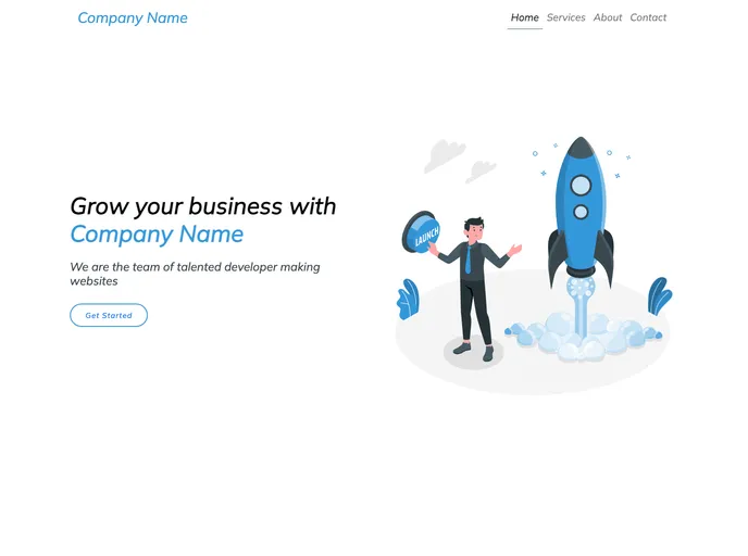 screenshot of Landing Page Template