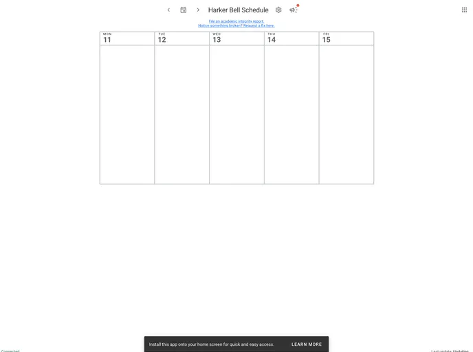 screenshot of Harker Bell