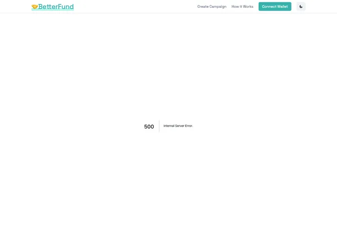 screenshot of Betterfund Crowdfunding In Blockchain