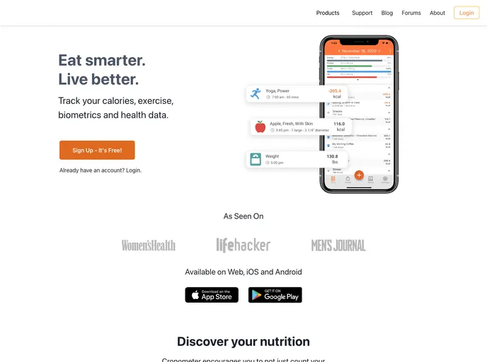 screenshot of Nutrimeter