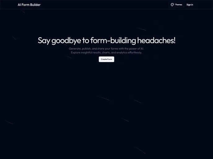 screenshot of AI Form Builder