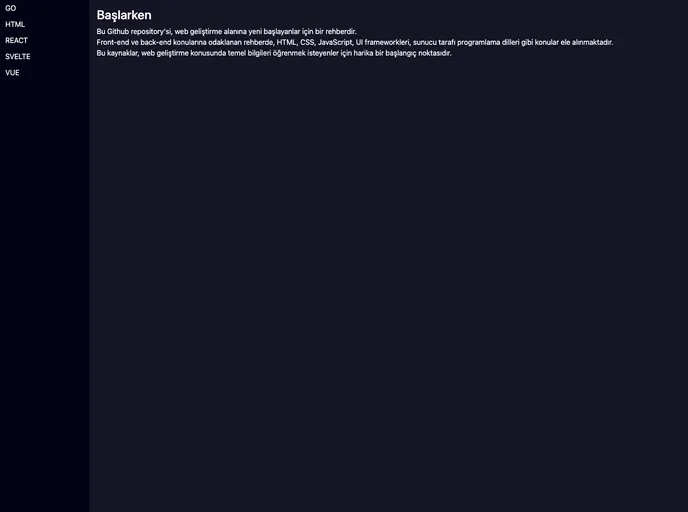screenshot of Web Gelistirme 101