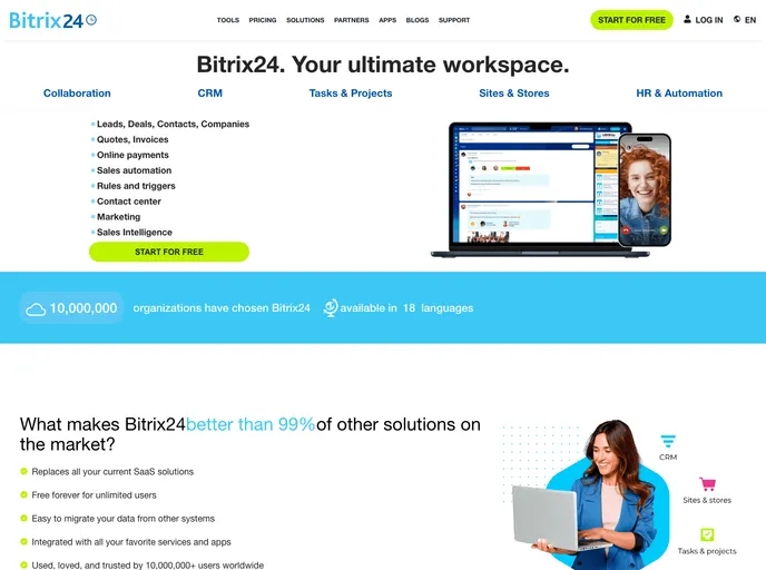 screenshot of Bitrix24 Clone