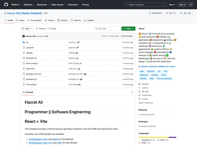 Doctor Frontend screenshot