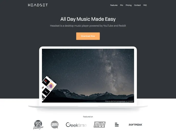 screenshot of Headset Electron