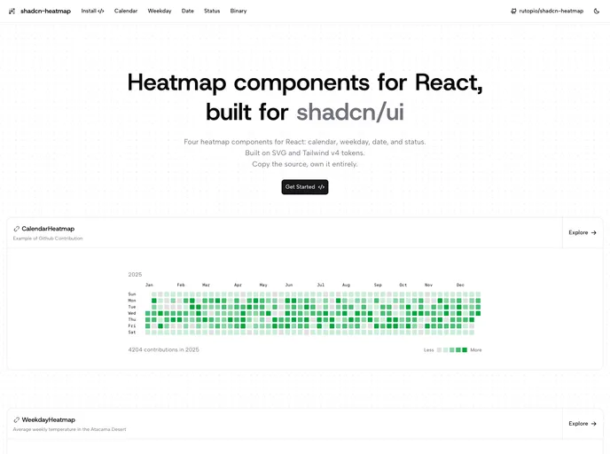 shadcn-heatmap screenshot