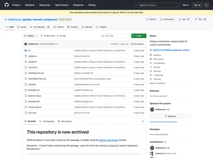 screenshot of Gatsby Remark Component