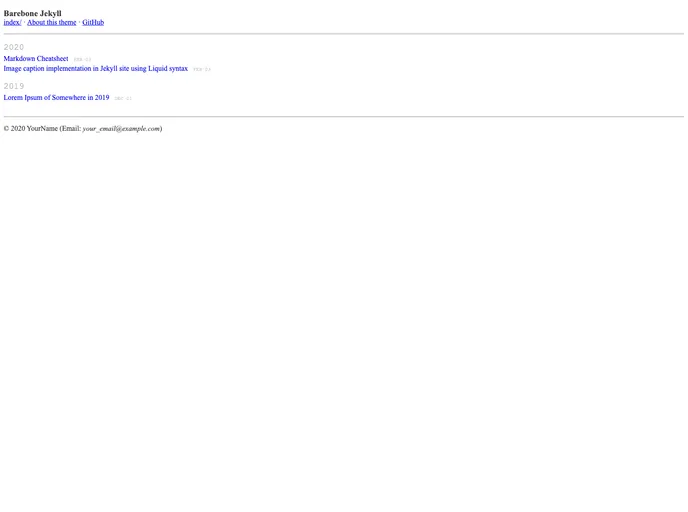 screenshot of Hn Barebone