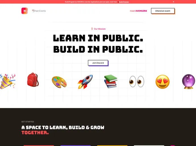 screenshot of Website