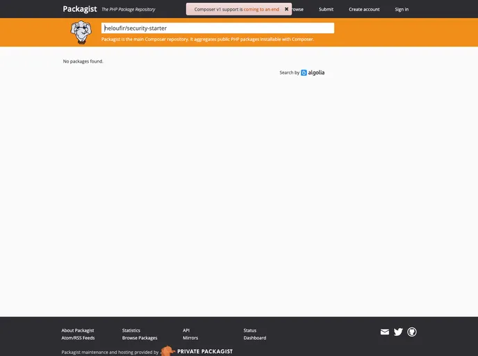 screenshot of Security Starter