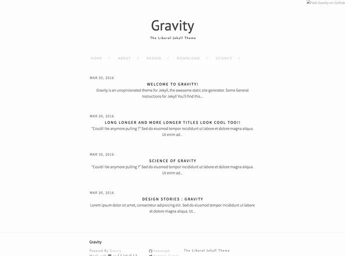 screenshot of Gravity