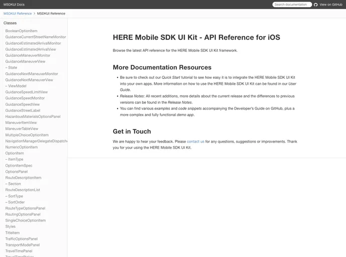 screenshot of Msdkui Ios