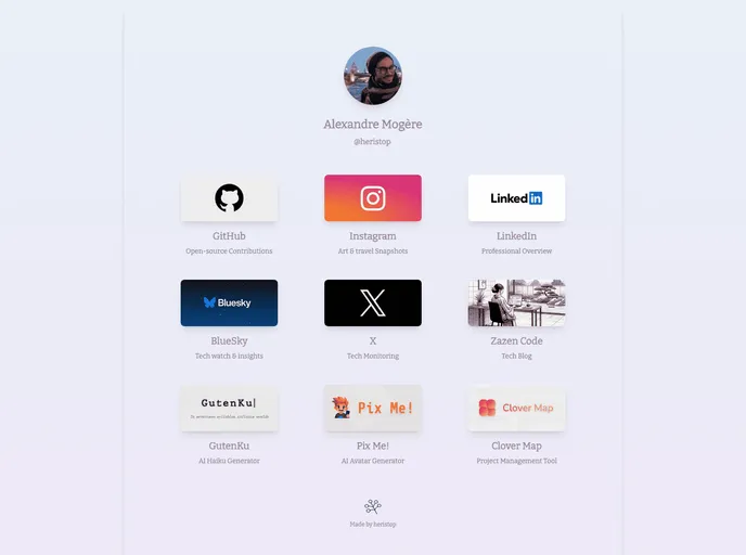 screenshot of My Linkfolio