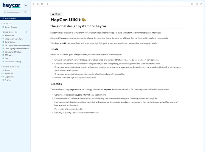 screenshot of Heycar Uikit