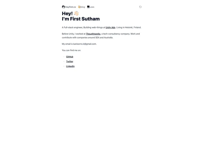 screenshot of Heyfirst.co